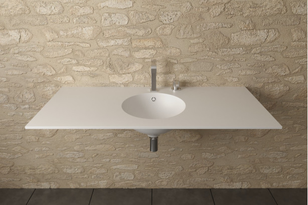 BETSEY single washbasin in CORIAN® side view