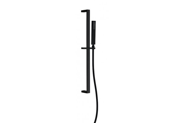 Matte Black combination with EDGE handrail, bar, handshower, PVC, Kramer