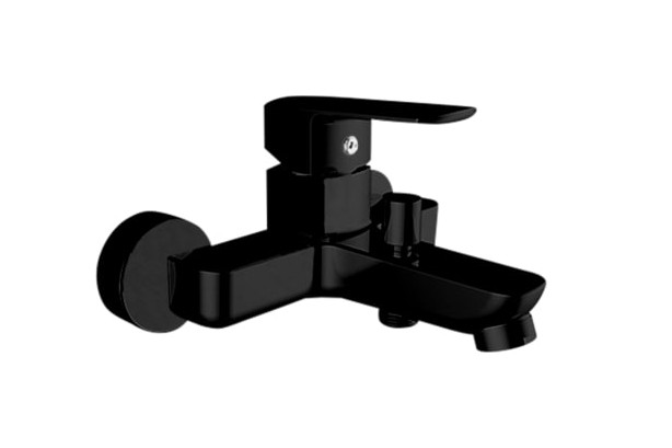 EDGE Kramer® Matte Black wall-mounted bath and shower mixer
