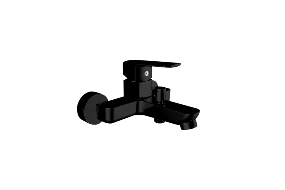 EDGE Kramer® Matte Black wall-mounted bath and shower mixer