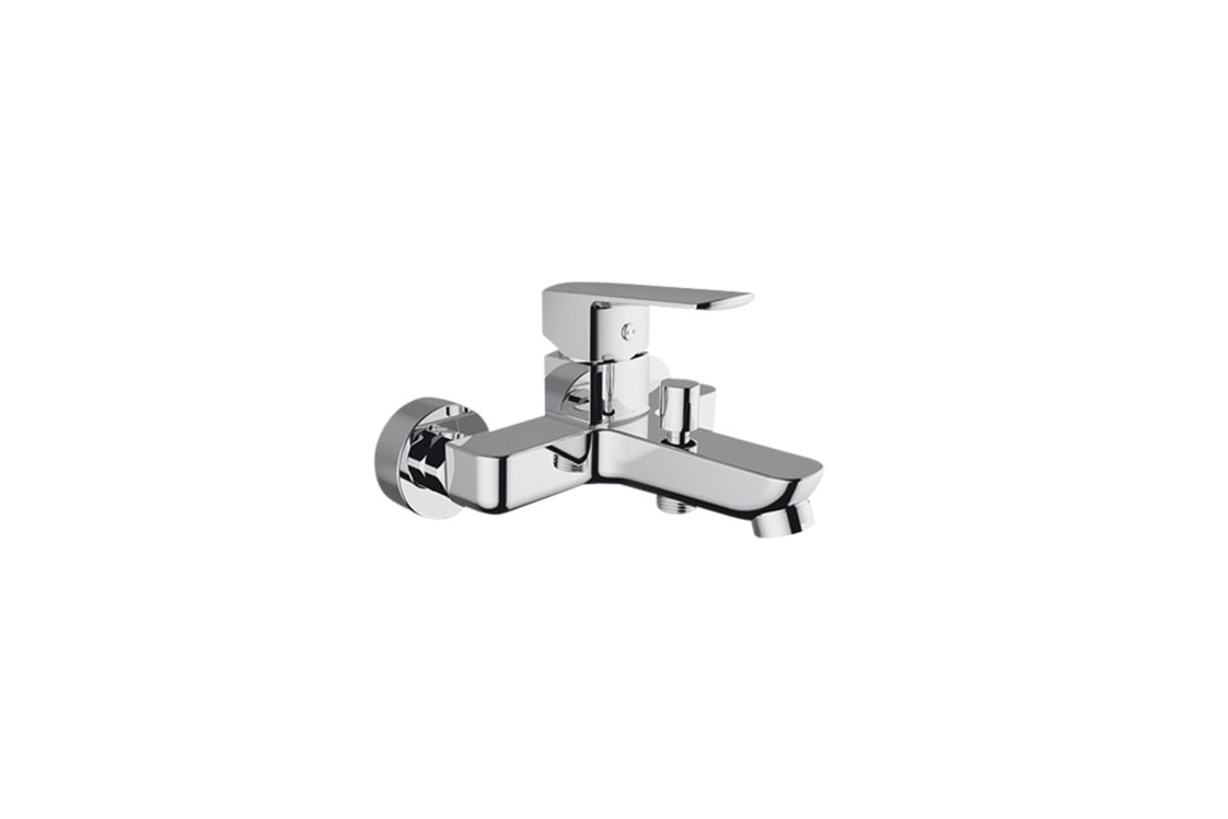 Kramer® CHROME EDGE wall-mounted bath and shower mixer