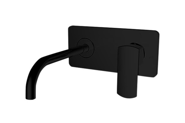 EDGE Kramer® concealed single lever basin mixer with matte black plate