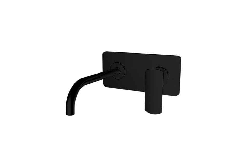 Mitigeur lavabo encastré avec plaque Noir Mat EDGE Kramer®