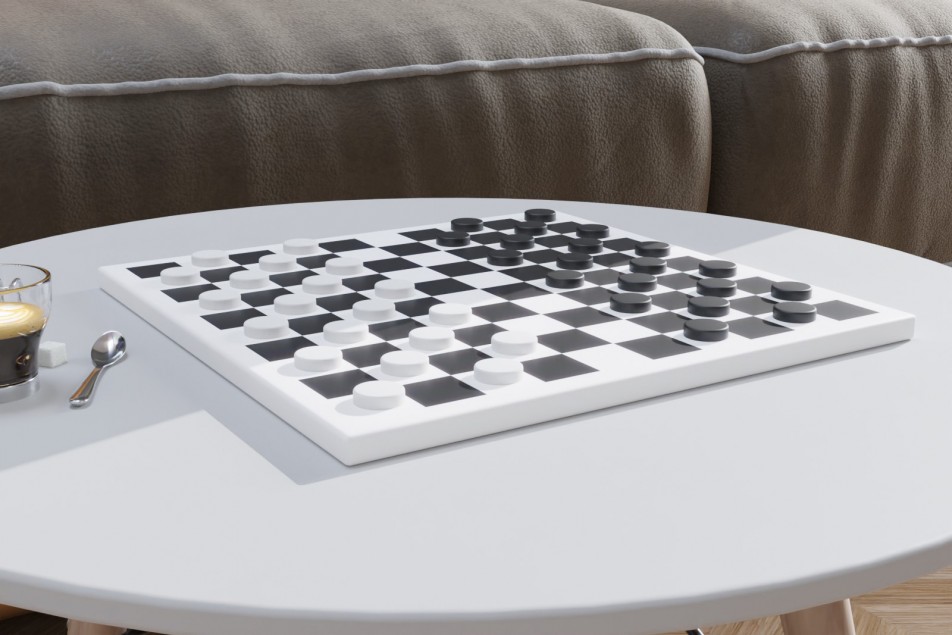Corian® draughts game table image