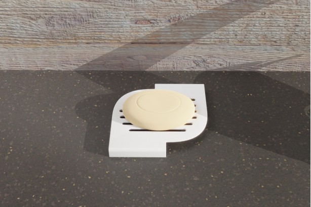 Image de porte-savon à poser Corian® vue dessus