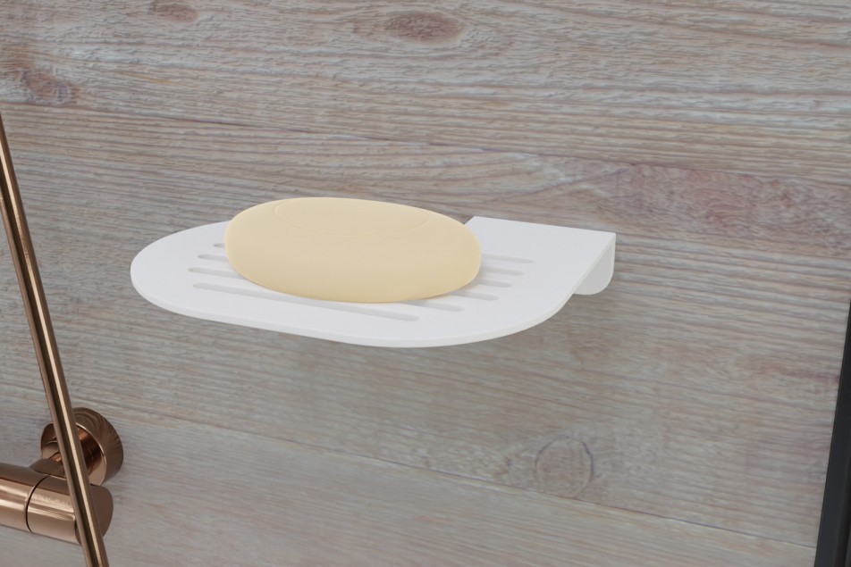 Corian® wall-mounted soap dish image, right view
