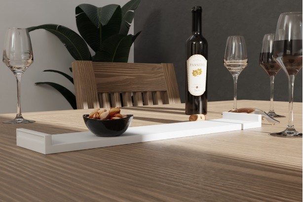 Image of aperitif tray with Corian® handle