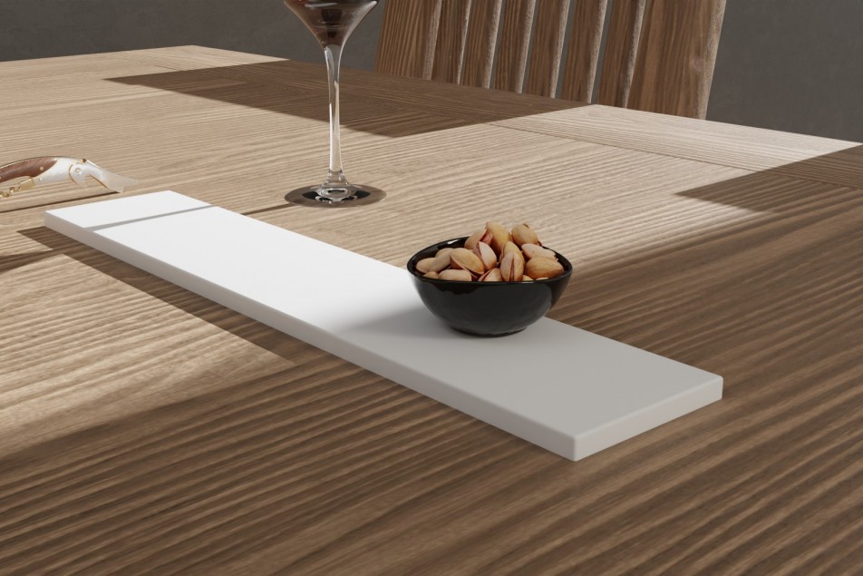 Image of Corian® aperitif tray without handle, side view