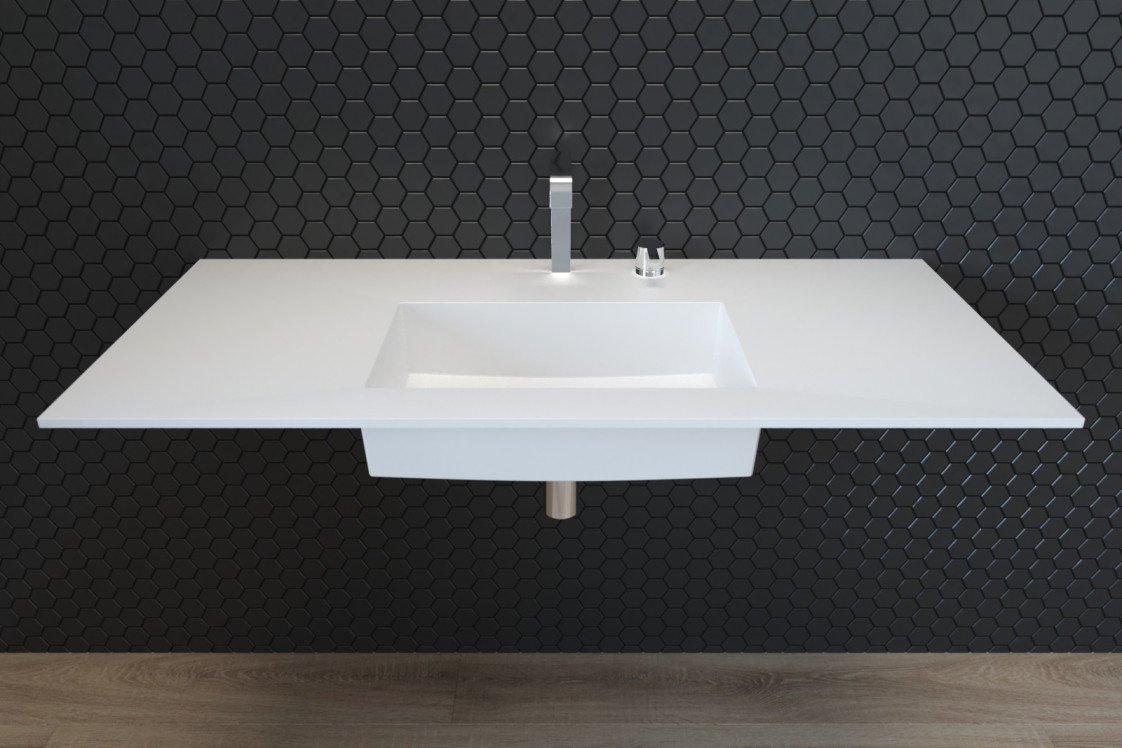 CALYPSO single washbasin in Krion® front view