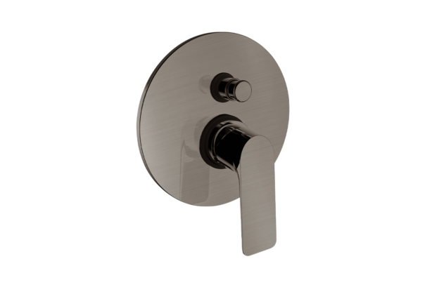 Image of Kramer® LIFESTYLE Satin Nickel wall-mounted bath and shower mixer