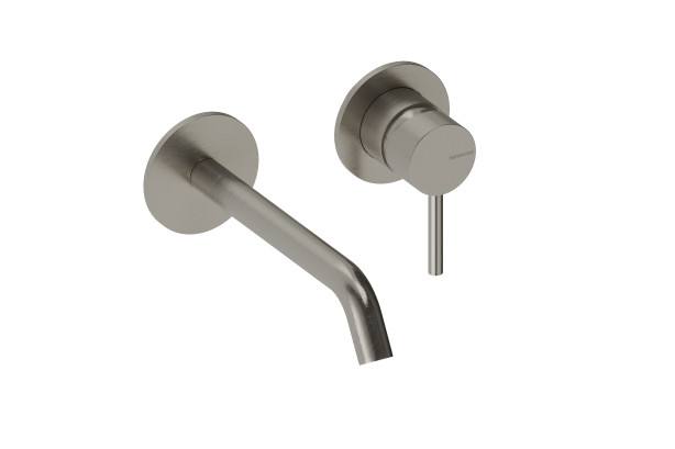 LOOP wall-mounted Brushed Nickel single-lever tap
