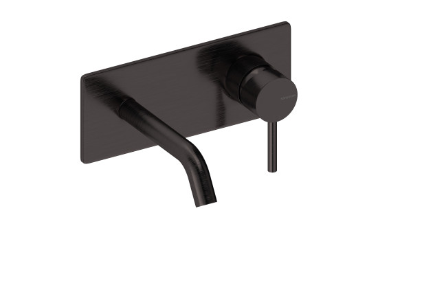 LOOP Metal Gun single-lever tap on wall-mounted plate