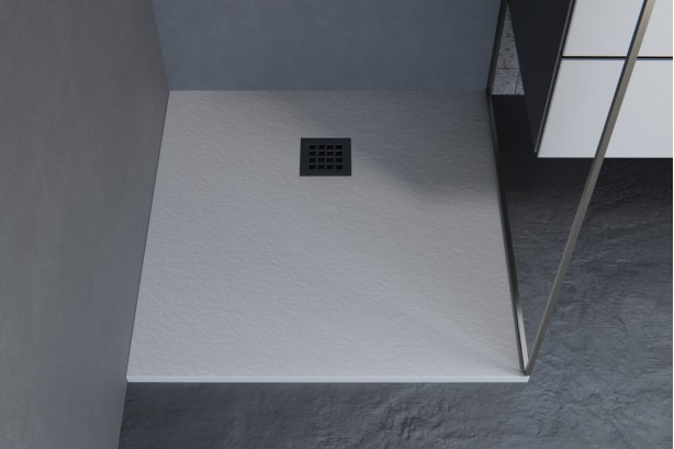 NOHO White Mineralsolid® shower tray top view 800x800mm