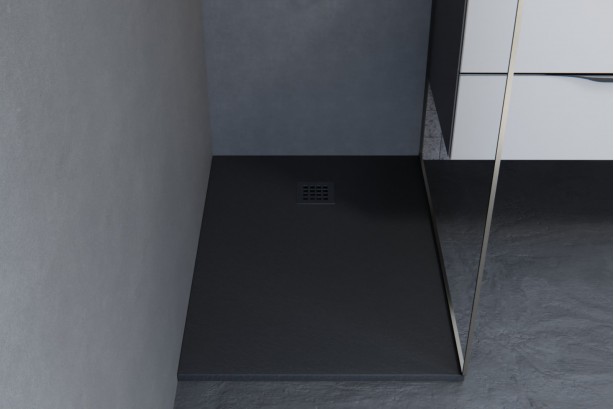 NOHO Anthracite Mineralsolid® shower tray top view 1000x700mm