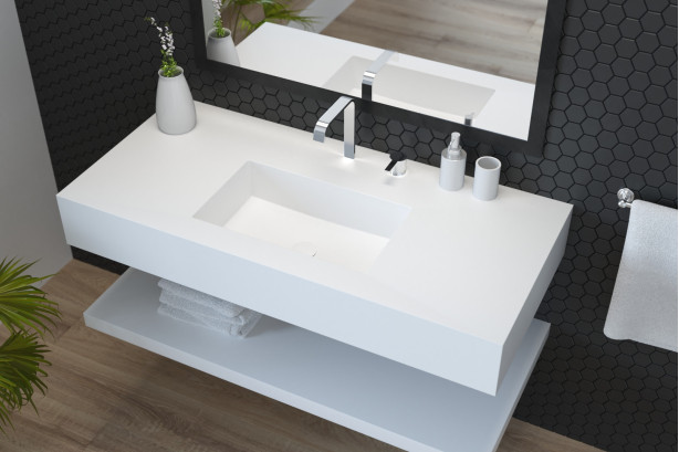 CALYPSO single washbasin in Krion® overview