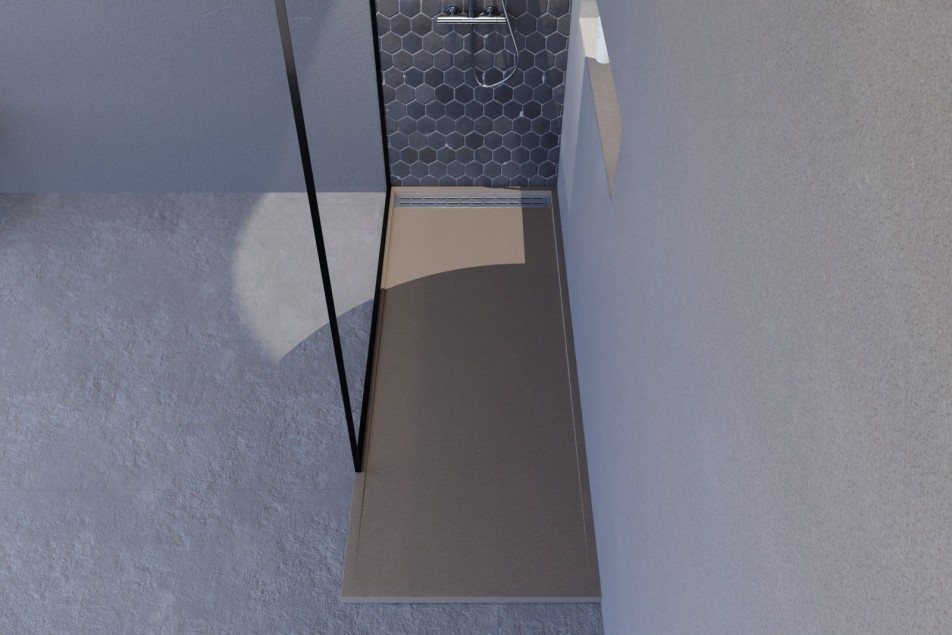 YAKU sand Mineralsolid® shower tray top view 1800x700mm