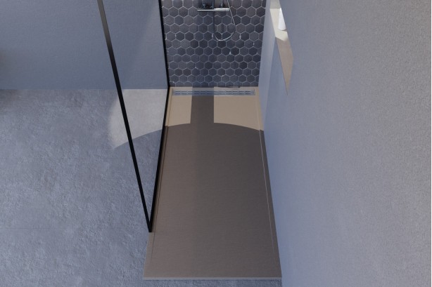 YAKU sand Mineralsolid® shower tray top view 1800x800mm