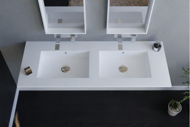 CORIAN® Sink double BALANEC top view