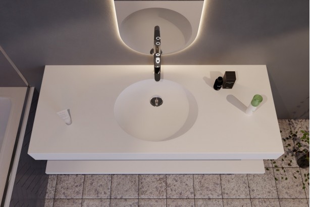 Plan vasque CORIAN® simple...