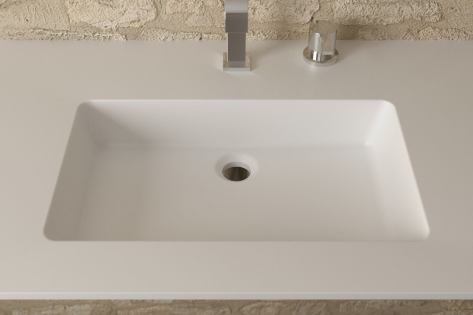 CAPENSE single washbasin in Krion® top view