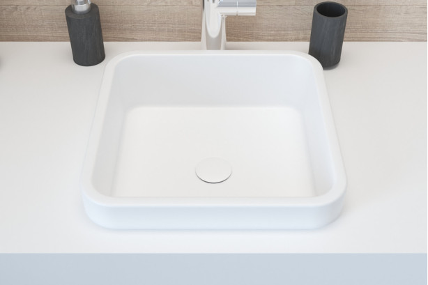 CORDOUAN single washbasin in Krion® top view