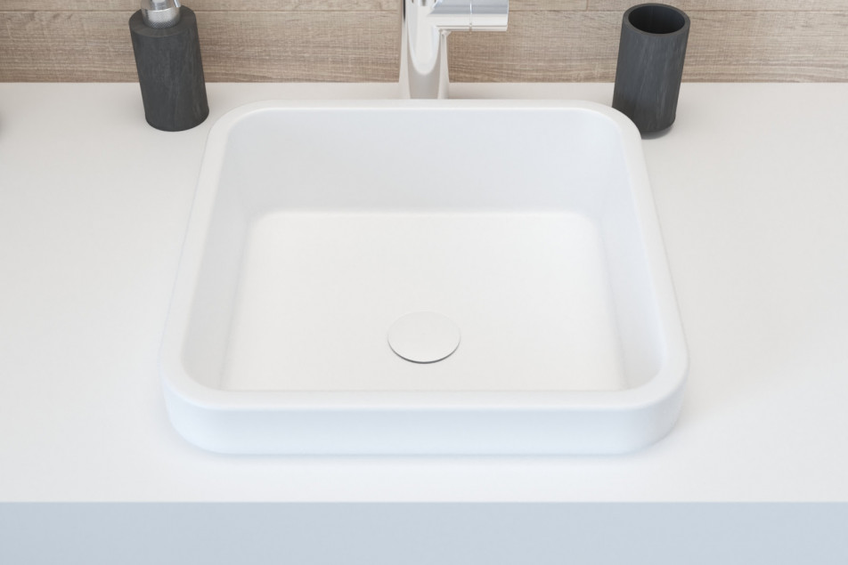 CORDOUAN single washbasin in Krion® top view