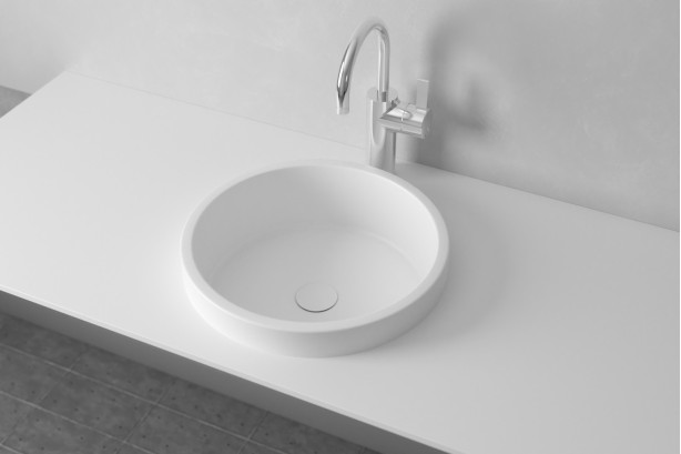 LUANIVA single washbasin in Krion® front view