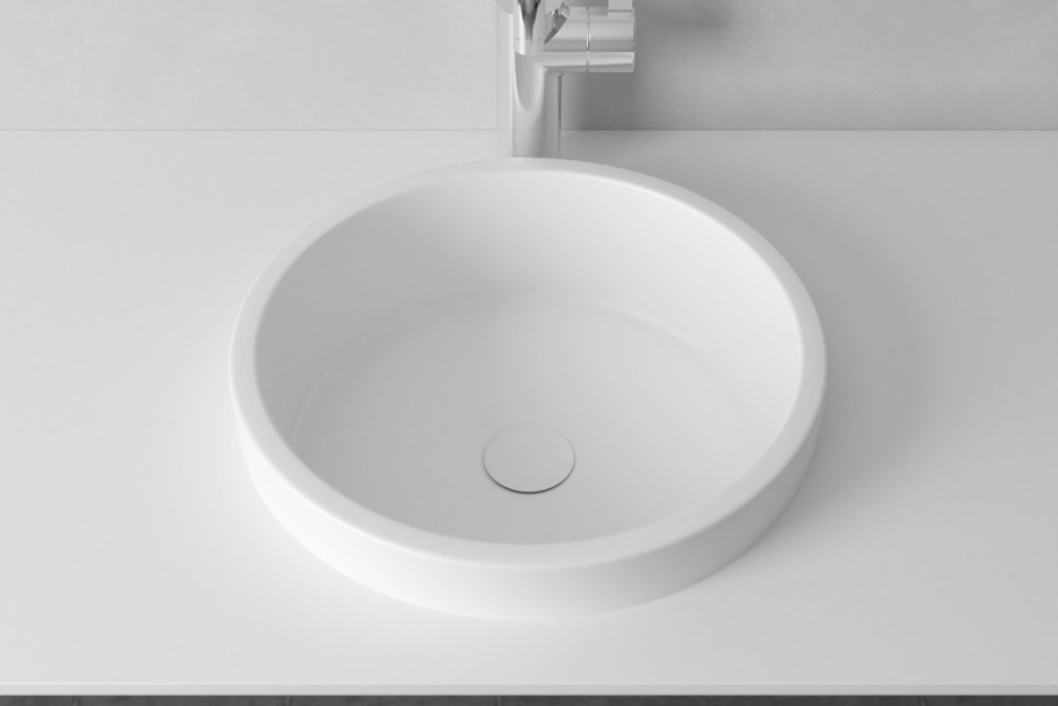 LUANIVA single washbasin in Krion® top view
