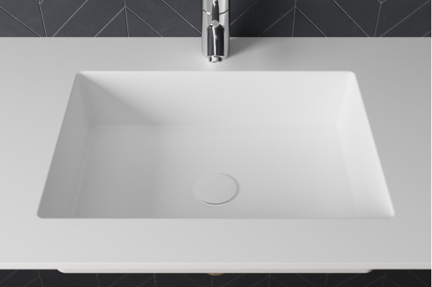 CASTRIES single washbasin in Krion® top view