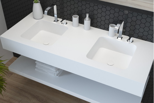 CAVALLO double washbasin in Krion® overview