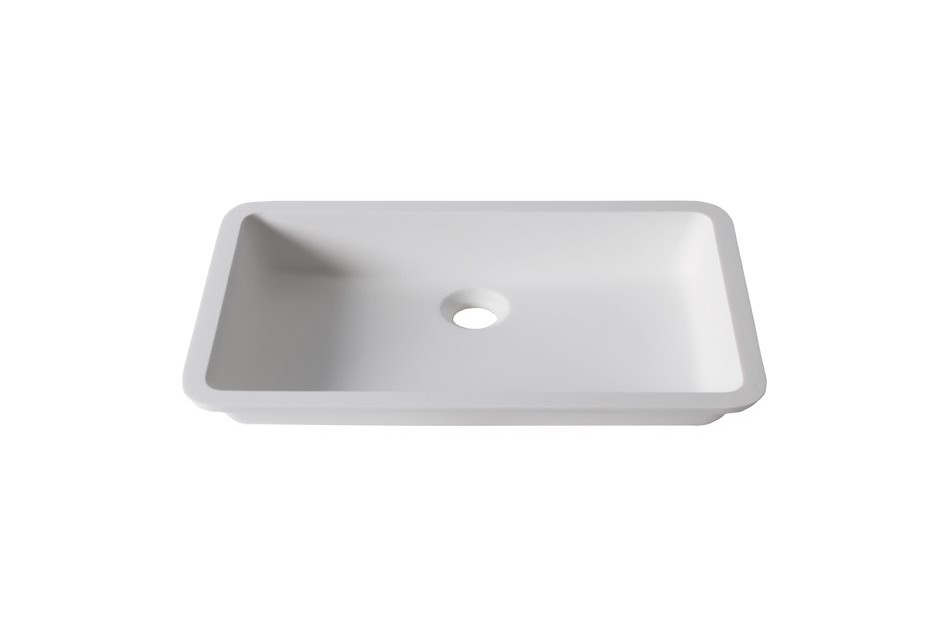 Simple vasque sur plan CAPENSE en Krion® unconverted washbasin