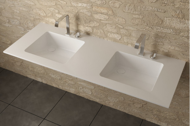 CHENGIRO double washbasin in Krion® front side