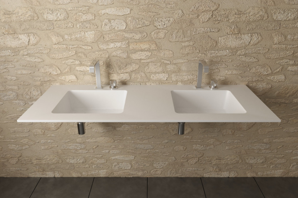 CHENGIRO double washbasin in Krion® front side