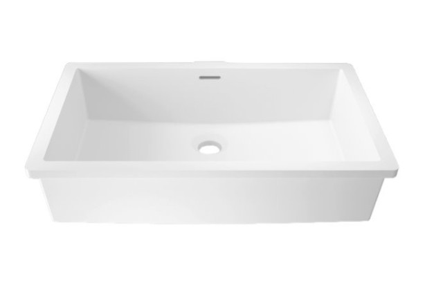 CHANCEL single washbasin in Krion® unconverted washbasin