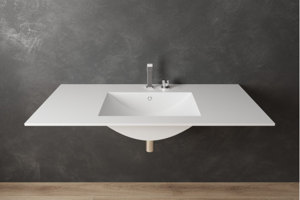 MONTEBELLO single washbasin in CORIAN® side view