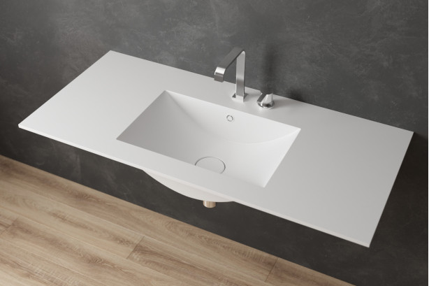 MONTEBELLO single washbasin in CORIAN® side view