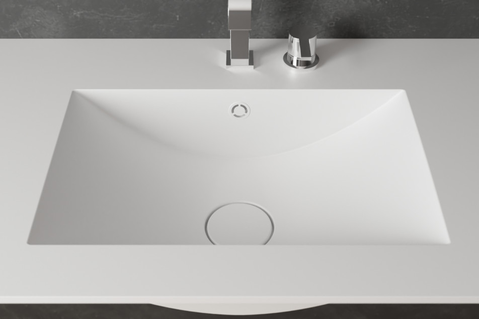 MONTEBELLO single washbasin in CORIAN® top view