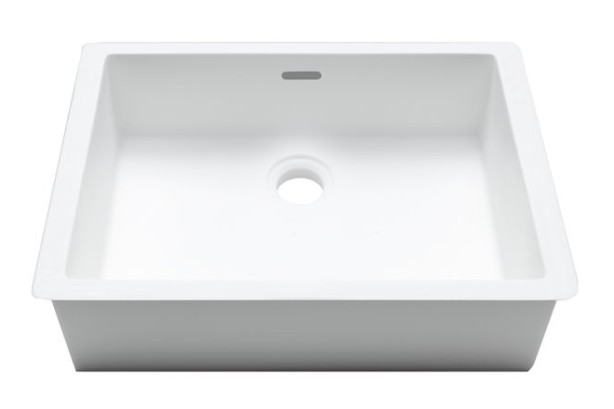 CROZET double washbasin in Krion® unconverted washbasin