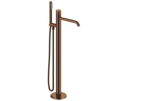 Brushed Rose Gold LOOP K single-lever bath tap by Sanycces