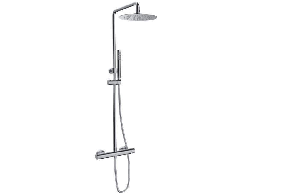 Brushed Chrome LOOP K single-lever shower tap by Sanycces left side