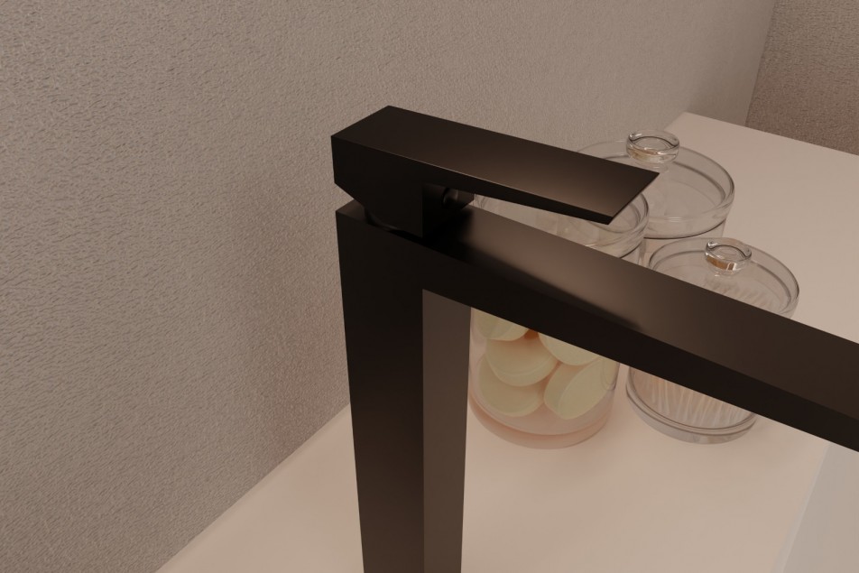 Mitigeur HAUT lavabo Grafik à poser noir mat