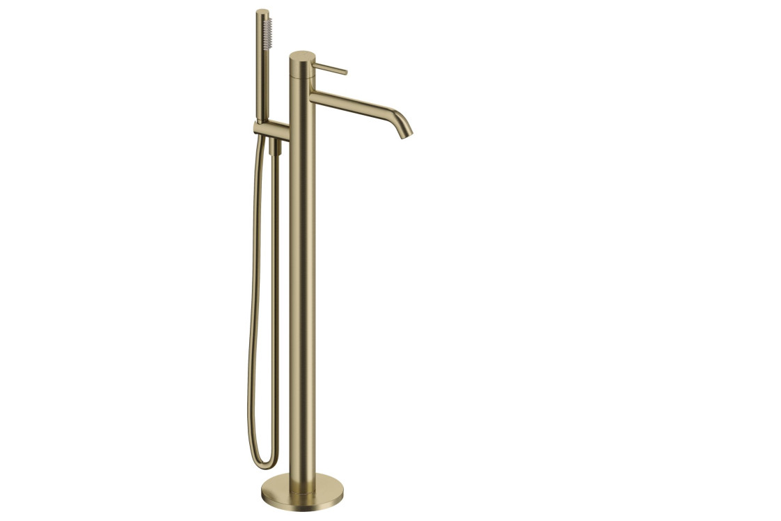 Brushed Gold LOOP single-lever bath tap by Sanycces side view
